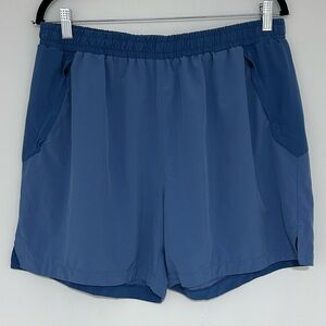 Men’s Blue Zella Nylon 5.5” Athletic Elastic Waist Shorts Size XL